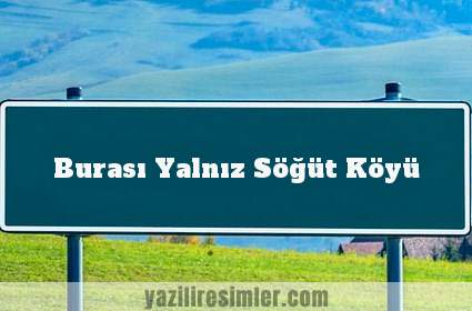 Burası Yalnız Söğüt Köyü